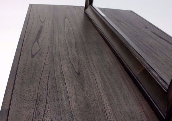 Dark Brown Jaymes Dresser with Mirror Showing the Dresser Top | Home Furniture Plus Mattress