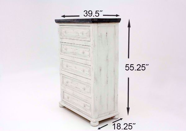 Whitewash White Allie Chest of Drawers Dimensions | Home Furniture Plus Bedding