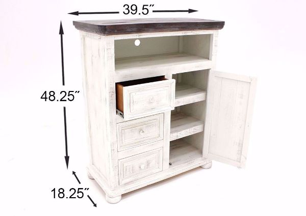 Allie TV Stand, White, Dimensions | Home Furniture Plus Bedding