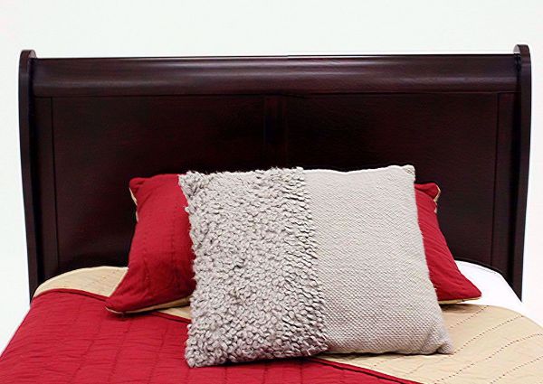 Cherry Brown Louis Philippe Twin Bed Showing the Headboard | Home Furniture Plus Bedding