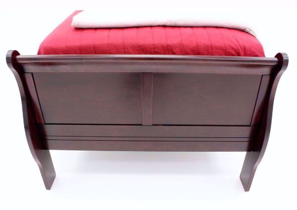 Cherry Brown Louis Philippe Twin Bed Showing the Footboard | Home Furniture Plus Bedding