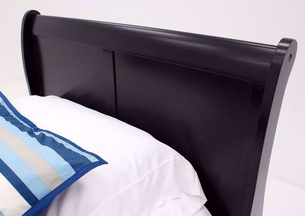 Black Louis Philippe Twin Bed Showing the Headboard | Home Furniture Plus Bedding