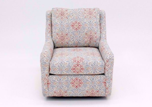 Becca Swivel Glider Chair With a Multi-Color Patterned Upholstery in a Front Facing Position | Home Furniture Plus Bedding