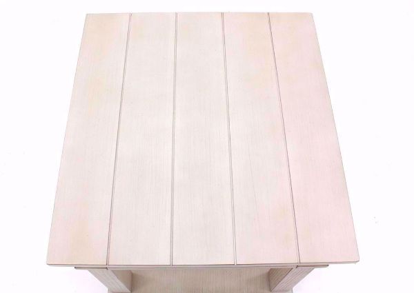 Antique White Passages End Table Showing the Plank Table Top | Home Furniture Plus Bedding