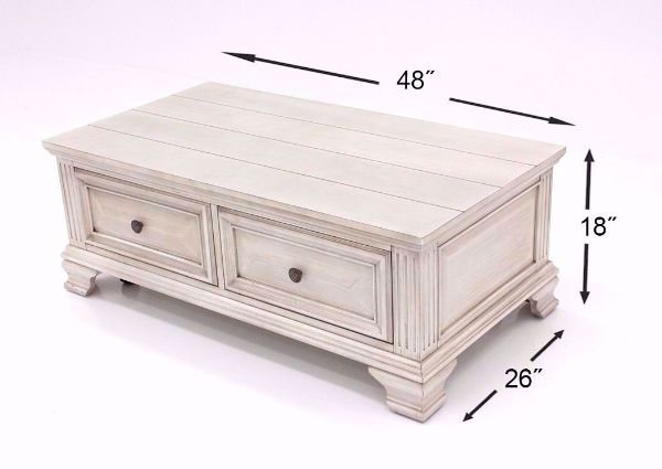 Antique White Passages Coffee Table Dimensions | Home Furniture Plus Bedding
