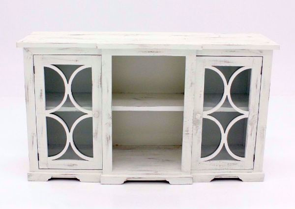 Rustic White Winston TV Stand Facing Front | Home Furniture Plus Bedding