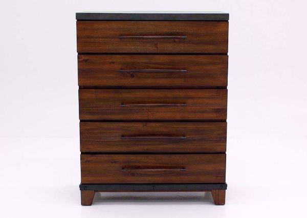 Warm Brown Silo Chest of Drawers Facing Front | Home Furniture Plus Bedding