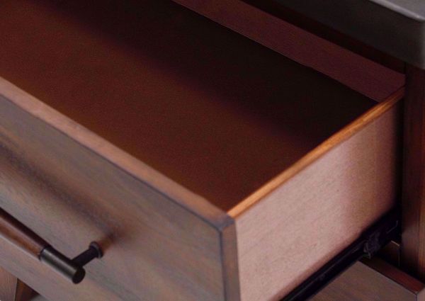 Warm Brown Silo Chest of Drawers Showing the Felt Lined Top Drawer | Home Furniture Plus Bedding