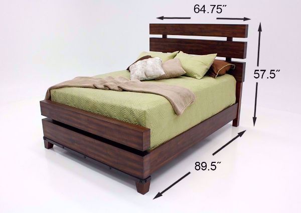 Dark Brown Silo Bedroom Set Showing the Queen Bed Dimensions | Home Furniture Plus Bedding