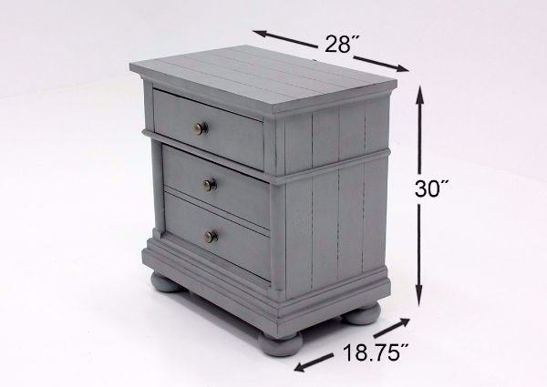 Bellville Nightstand, Gray, Dimensions | Home Furniture Plus Bedding