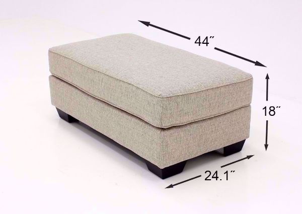 Dimension Details on the Off White Marciana Ottoman by Ashley Furniture | Home Furniture Plus Bedding