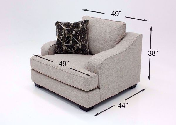 Dimension Details on the Off White Marciana Chair by Ashley Furniture | Home Furniture Plus Bedding