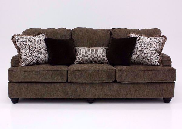 Braemer Sleeper Sofa by Ashley Furniture Covered in Lush Brown Upholstery | Home Furniture + Mattress