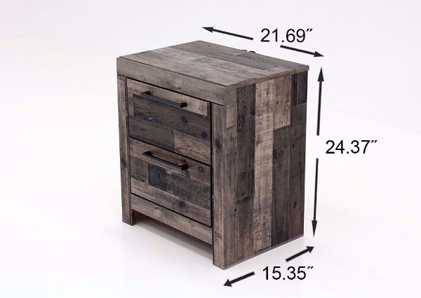 Measurement Details on the Derekson Nightstand - Part of the Derekson Bedroom Set by Ashley Furniture | Home Furniture Plus Bedding