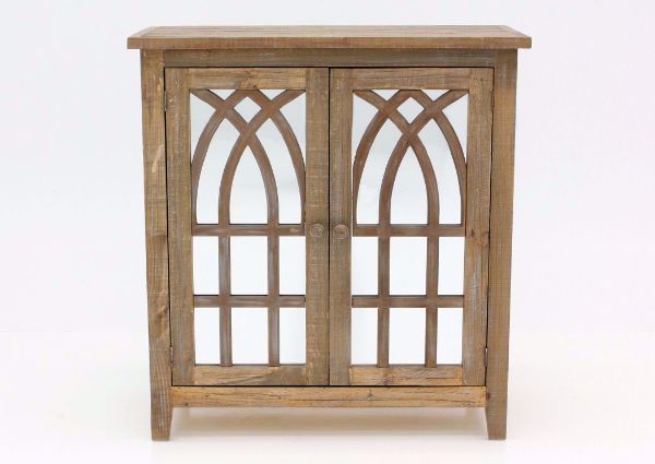 Cathedral 2 Door Cabinet, Light Brown, Front Facing | Home Furniture Plus Bedding