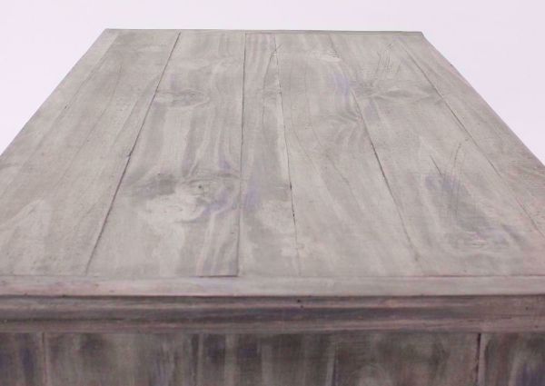 Distressed Gray Cathedral 2 Door Cabinet Showing the Top Detail | Home Furniture Plus Bedding