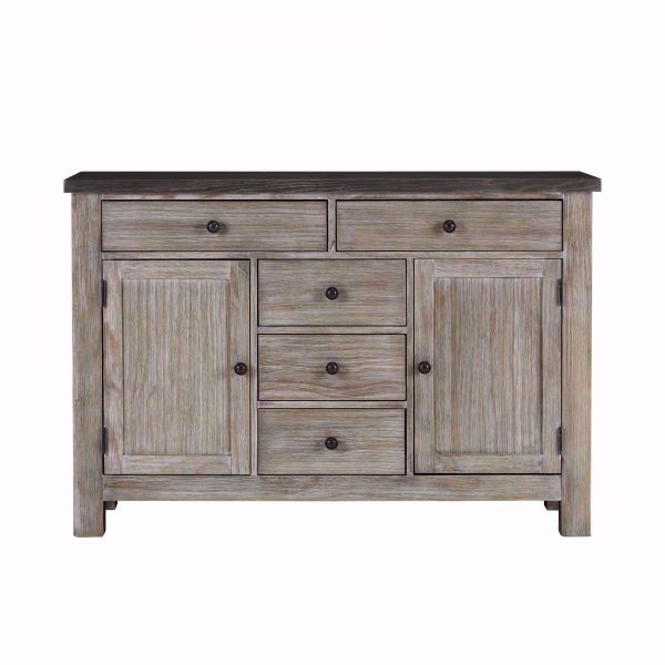 Rustic Brown Jefferson Buffet Facing Front | Home Furniture Plus Bedding