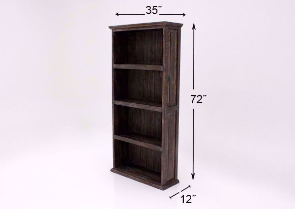 Rustic Barnwood Brown Vintage Bookcase Dimensions | Home Furniture Plus Bedding