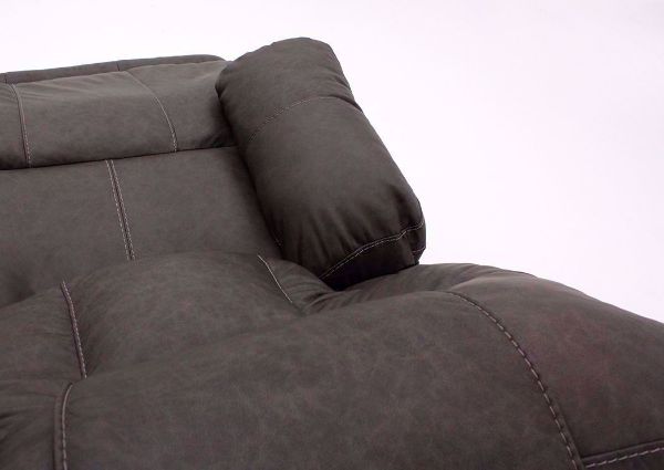 Power Activation Buttons and USB Port on the Gray Wurstrow Power Reclining Loveseat by Ashley Furniture | Home Furniture + Mattress