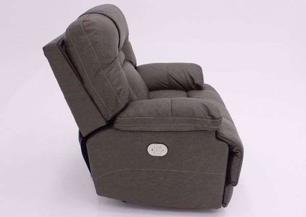 Side View of the Gray Wurstrow Power Recliner by Ashley Furniture | Home Furniture Plus Bedding