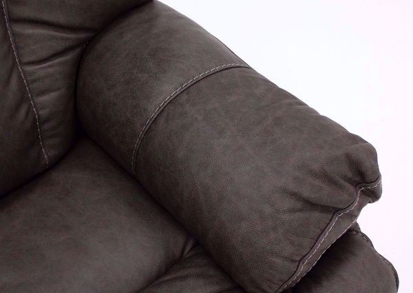 Arm Details of the Gray Wurstrow Power Recliner by Ashley Furniture | Home Furniture Plus Bedding