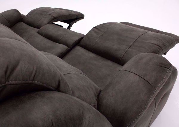 Close Up of the Dual Recliners on the Denali Reclining Sofa by HomeStretch | Home Furniture Plus Bedding