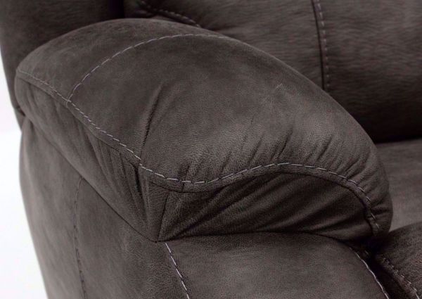 Close Up Detail of the Plush Pillow Arms on the Denali Reclining Sofa by HomeStretch | Home Furniture Plus Bedding