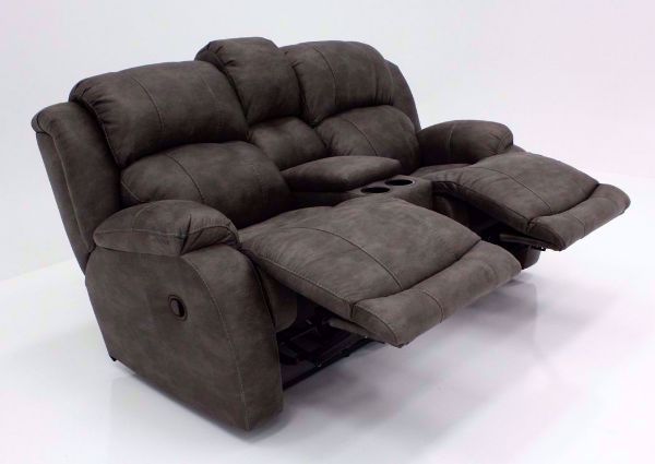 Partially Reclined Dual Recliners on the Denali Reclining Loveseat by HomeStretch | Home Furniture Plus Bedding