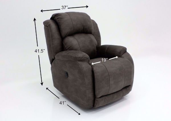 Dimension Details on the Denali Power Recliner by HomeStretch | Home Furniture + Mattress