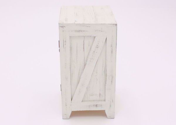 White Two-Tone Midland End Table Showing the Side View | Home Furniture Plus Bedding