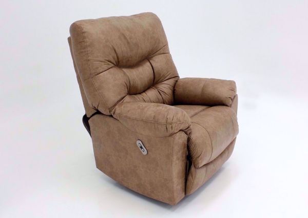 Light Brown Marshall POWER Rocker Recliner at an Angle | Home Furniture Plus Bedding