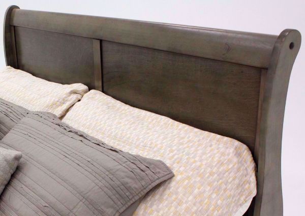 Gray Louis Philippe Queen Size Bed Showing the Headboard | Home Furniture Plus Bedding