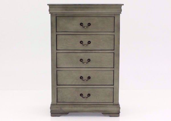 Gray Louis Philippe Chest of Drawers Facing Front | Home Furniture Plus Bedding