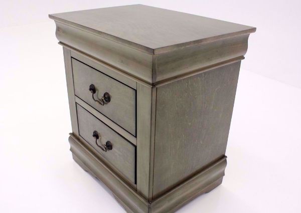 Gray Louis Philippe Nightstand at an Angle | Home Furniture Plus Mattress