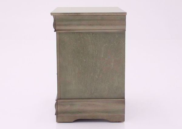 Gray Louis Philippe Nightstand Showing the Side View | Home Furniture Plus Mattress