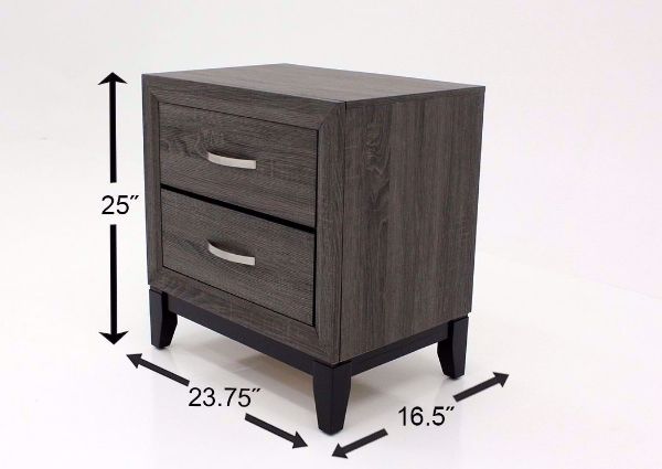 Ackerson Nightstand, Gray, Dimensions | Home Furniture Plus Mattress