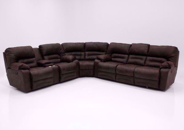 Brown Legacy Reclining Sectional Sofa, Front Facing | Home Furniture Plus Bedding