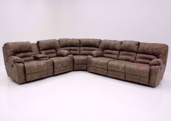 Tan Legacy Reclining Sectional Sofa, Front Facing | Home Furniture Plus Bedding