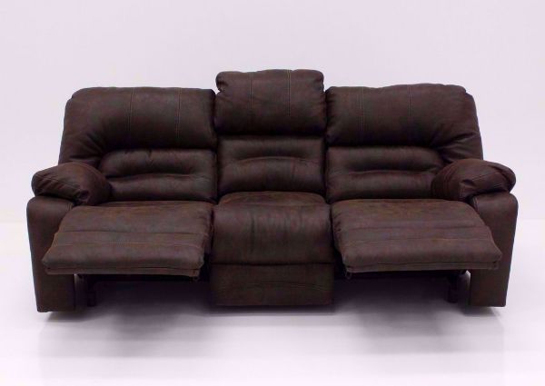 Brown Legacy Reclining Sofa, Front Facing in a Reclined Position | Home Furniture Plus Bedding