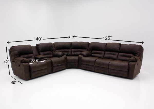 Picture of Legacy Reclining Sectional Sofa - Brown