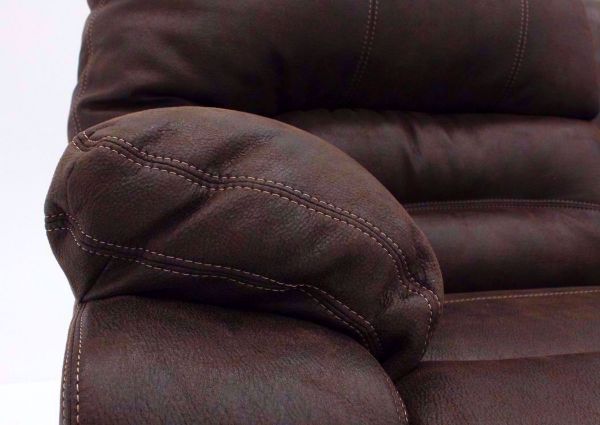 Brown Legacy Reclining Sectional Sofa Pillow Arm Detail | Home Furniture Plus Bedding