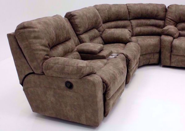 Tan Legacy Reclining Sectional Sofa Showing the Left Side View | Home Furniture Plus Bedding