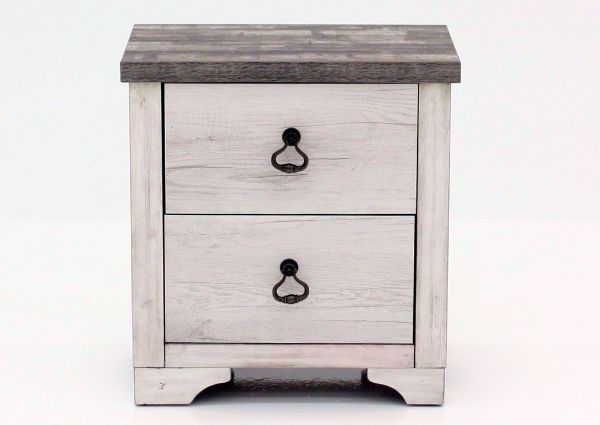 Driftwood Gray Patterson Nightstand Facing Front | Home Furniture Plus Mattress
