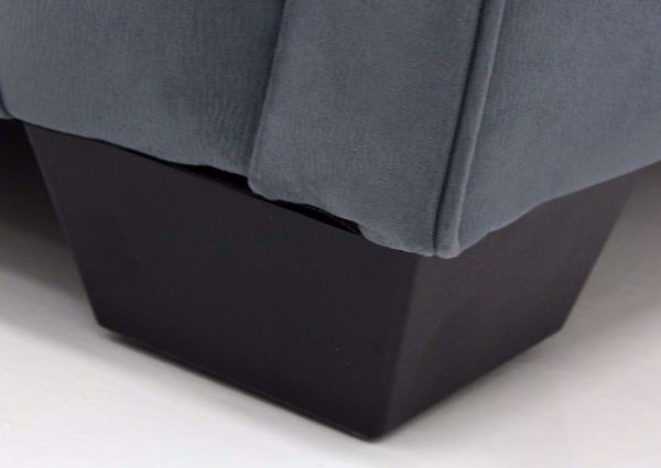 Close Up of Corner and Block Style Feet on the Steel Gray Filone Chair by Ashley Furniture In Room Setting | Home Furniture Plus Mattress