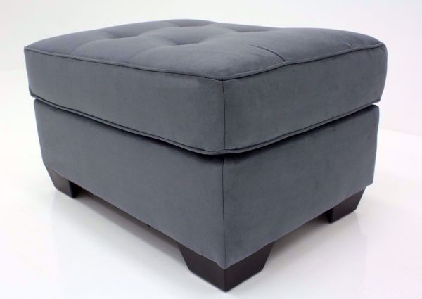 Corner View of Cushion Seating Area on the Steel Gray Filone Ottoman by Ashley Furniture | Home Furniture Plus Mattress