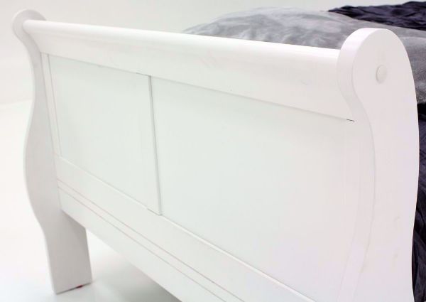 Louis Philippe Twin Size Bed, White, Footboard | Home Furniture Plus Bedding