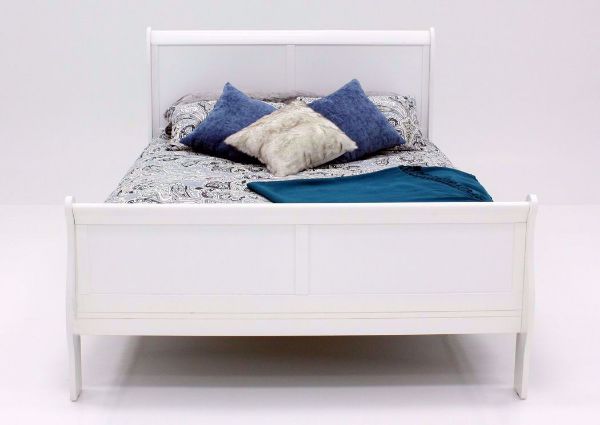 Louis Philippe Full Size Bed, White, Front Facing | Home Furniture Plus Bedding