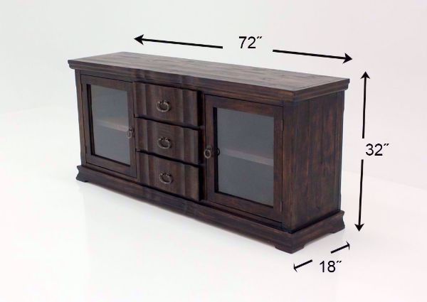 Brown Grand Rustic TV Stand 72 Inch Dimensions | Home Furniture Plus Mattress