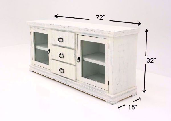 White Grand Rustic TV Stand 72 Inch Dimensions | Home Furniture Plus Mattress