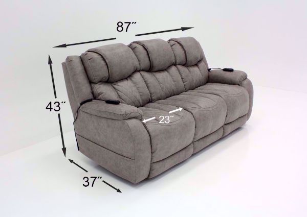 Soft Brown Daytona POWER Reclining Sofa Dimensions | Home Furniture Plus Bedding